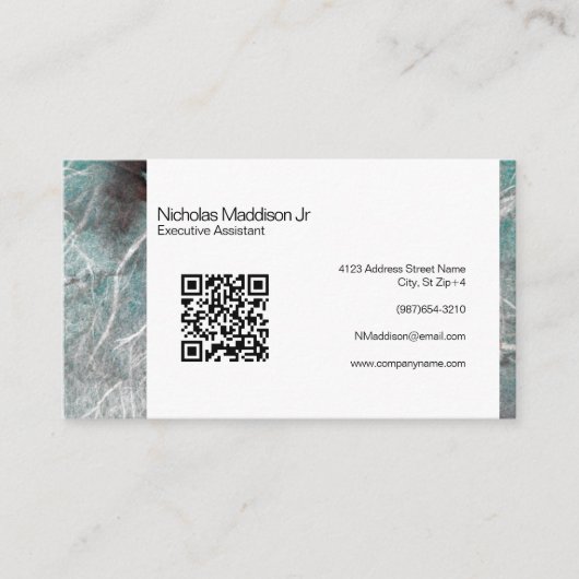 Stijlvolle, Abstracte Mrunge Mint Brown Visitekaartje (Voorkant)