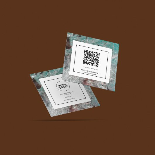 Stijlvolle, Abstracte Munt voor moderne komkommers Vierkante Visitekaartje