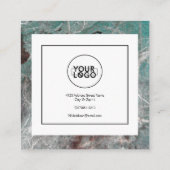 Stijlvolle, Abstracte Munt voor moderne komkommers Vierkante Visitekaartje (Achterkant)