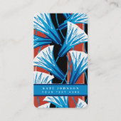 Stijlvolle Abstracte Retro Bloemen Waterverf Visitekaartje (Voorkant)