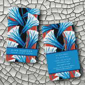 Stijlvolle Abstracte Retro Bloemen Waterverf Visitekaartje