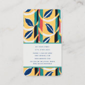 Stijlvolle Abstracte Retro  Kleurrijke Waterverf Visitekaartje (Achterkant)