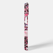 Stijlvolle Abstracte Roze Blauwe Marmeren Naam Case-Mate iPhone Case (Achterkant / Rechts)