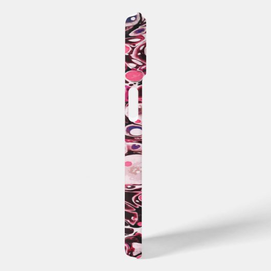 Stijlvolle Abstracte Roze Blauwe Marmeren Naam Case-Mate iPhone Case (Achterkant / Rechts)