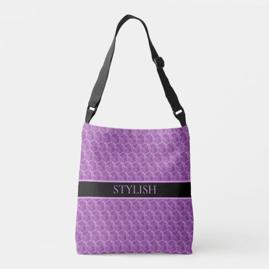 Stijlvolle abstracte violette sterkste bollen crossbody tas (Achterkant)