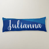 Stijlvolle Abstracte vormen in blauwe, persoonlijk Lichaamskussen (Achterkant)