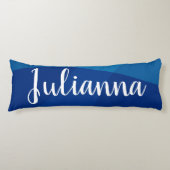 Stijlvolle Abstracte vormen in blauwe, persoonlijk Lichaamskussen (Voorkant)