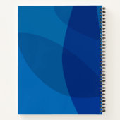 Stijlvolle Abstracte vormen in blauwe, persoonlijk Notitieboek (Achterkant)