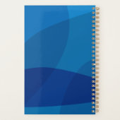 Stijlvolle Abstracte vormen in blauwe, persoonlijk Planner (Achterkant)