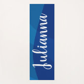 Stijlvolle Abstracte vormen in blauwe, persoonlijk Yogamat (Voorkant)