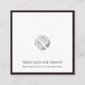 Stijlvolle accountant CPA Tax Consultant Vierkante Visitekaartje (Voorkant)