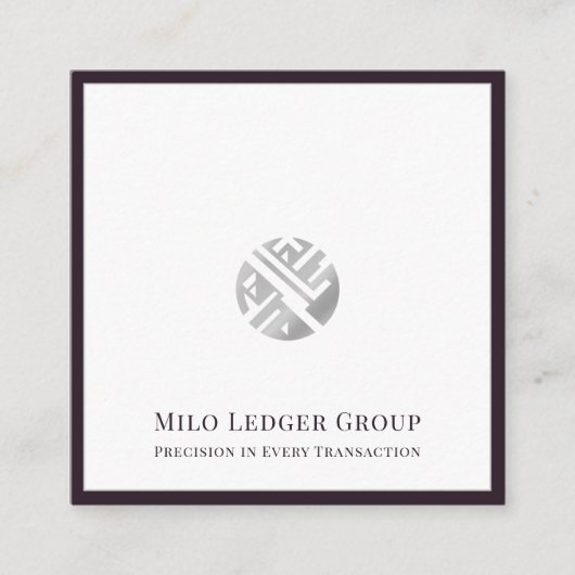 Stijlvolle accountant CPA Tax Consultant Vierkante Visitekaartje (Voorkant)