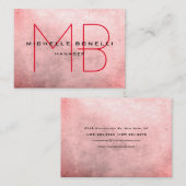 Stijlvolle achtergrond Modern Monogram Professiona Visitekaartje (Voorkant / Achterkant)