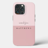 Stijlvolle achtergrond voor script zwart-roze acht Case-Mate iPhone case (Achterkant)