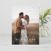 Stijlvolle achternaam Vakantiepatroon Kerst Kaart (Staand voorkant)