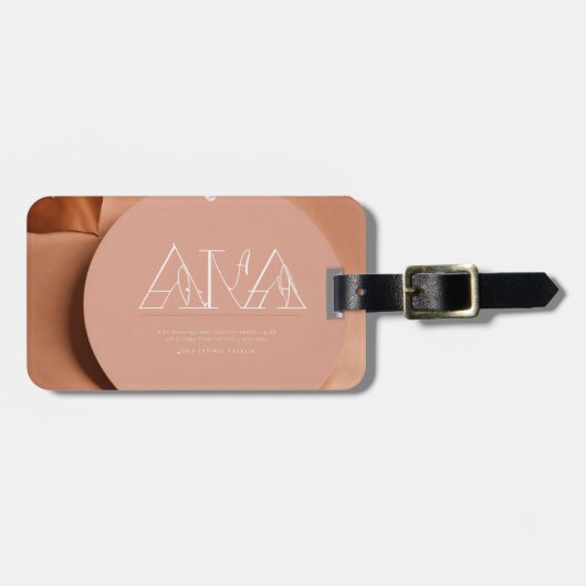 "Stijlvolle acryl Bagagelabels: Reis met elegantie Bagagelabel (Voorkant horizontaal)