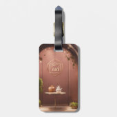 "Stijlvolle acryl Bagagelabels: Reis met elegantie Bagagelabel (Achterkant verticaal)