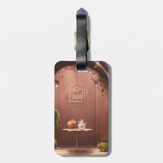 "Stijlvolle acryl Bagagelabels: Reis met elegantie Bagagelabel (Achterkant verticaal)