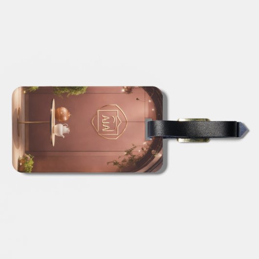 "Stijlvolle acryl Bagagelabels: Reis met elegantie Bagagelabel (Achterkant horizontaal)