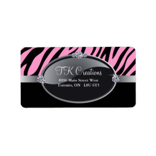 Stijlvolle Adresetiketten voor Jewelry Designer Etiket