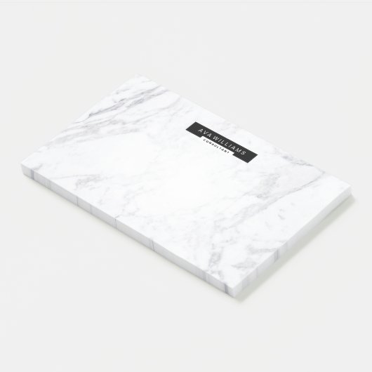 Stijlvolle afbeelding met minimalistische marmer:  post-it® notes (Schuin)