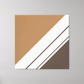 Stijlvolle afbeelding met twee tonen bruin witte s canvas afdruk (Voorkant)