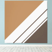 Stijlvolle afbeelding met twee tonen bruin witte s canvas afdruk (Insitu (Houten vloer))