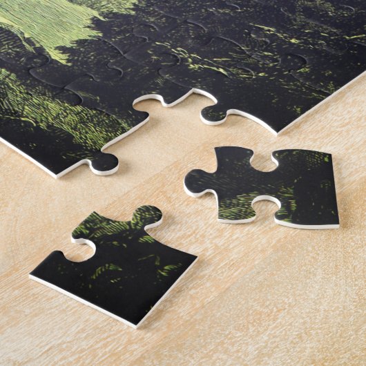 stijlvolle afbeelding piekhoogte Puzzle Legpuzzel (Zijkant)