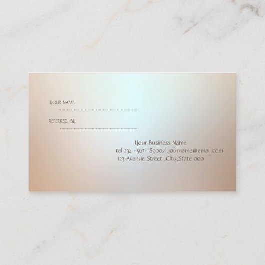 Stijlvolle afbeelding, Stijlvol, Glitter Lashes Re Aanbevelingskaartje (Achterkant)