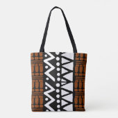 Stijlvolle African Bogolan Canvas tas (Achterkant)