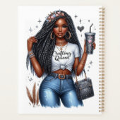 Stijlvolle Afro-Amerikaanse Crafting Queen Brandin Planner (Achterkant)