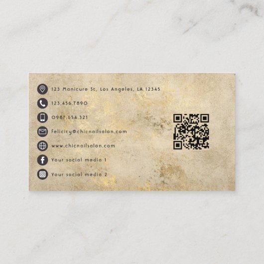 Stijlvolle Afro-Amerikaanse Crafting Queen Brandin Visitekaartje (Achterkant)