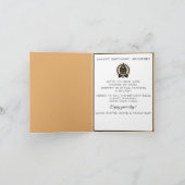 Stijlvolle Afro-Amerikaanse jongen zwart/gouden ve Kaart (Binnen)