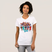 Stijlvolle Afro-Amerikaanse Texas Nail Salon Desig T-shirt (Voorkant volledig)