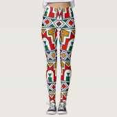 Stijlvolle Afrocentrisch Casual Sport Hoge Taille Leggings (Voorkant)