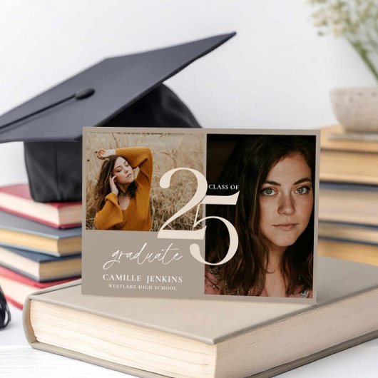 Stijlvolle Afstuderen Class 2025 Party Kaart