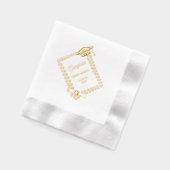 Stijlvolle Afstuderen Laurel Krans Lijst Folie Servetten (Links)