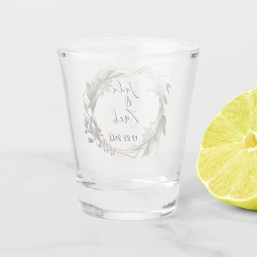 Stijlvolle afy botanische reuzenweddenschap shot glas (Achterkant)