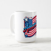 Stijlvolle Amerikaanse koffiemok (Voorkant links)
