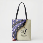 Stijlvolle Amerikaanse vlag golf  Tote Bag (Voorkant)