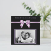 Stijlvolle Amethyst 33e bruiloft Jubileum Foto Kaart (Staand voorkant)