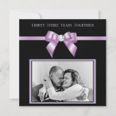 Stijlvolle Amethyst 33e bruiloft Jubileum Foto Kaart (Voorkant)