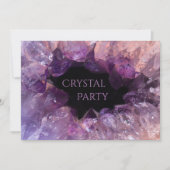 Stijlvolle Amethyst Crystal Party Kaart (Voorkant)