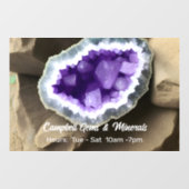 Stijlvolle Amethyst Geode Aangepaste Zakelijke  Raamsticker (Vel)
