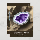 Stijlvolle Amethyst Geode Custom Business Postcard Briefkaart (Voorkant / Achterkant)