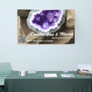 Stijlvolle Amethyst Geode Custom Trade Show Banner