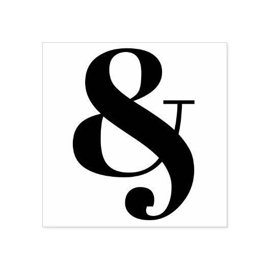 Stijlvolle Ampersand Classic Typografie Rubberstempel (Afrduk)