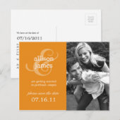 Stijlvolle Ampersand Save The Date Briefkaart (Sin (Voorkant / Achterkant)