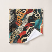 Stijlvolle Animal Print Fusion Design Bad Handdoek (Wasdoekje)