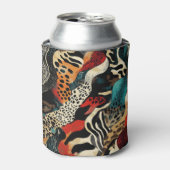 Stijlvolle Animal Print Fusion Design Blikjeskoeler (Blikje Voorkant)
